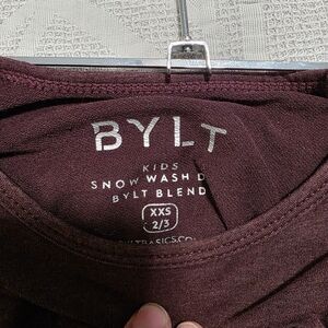 BYLT Basics Kids Short Sleeve Tee - Maroon